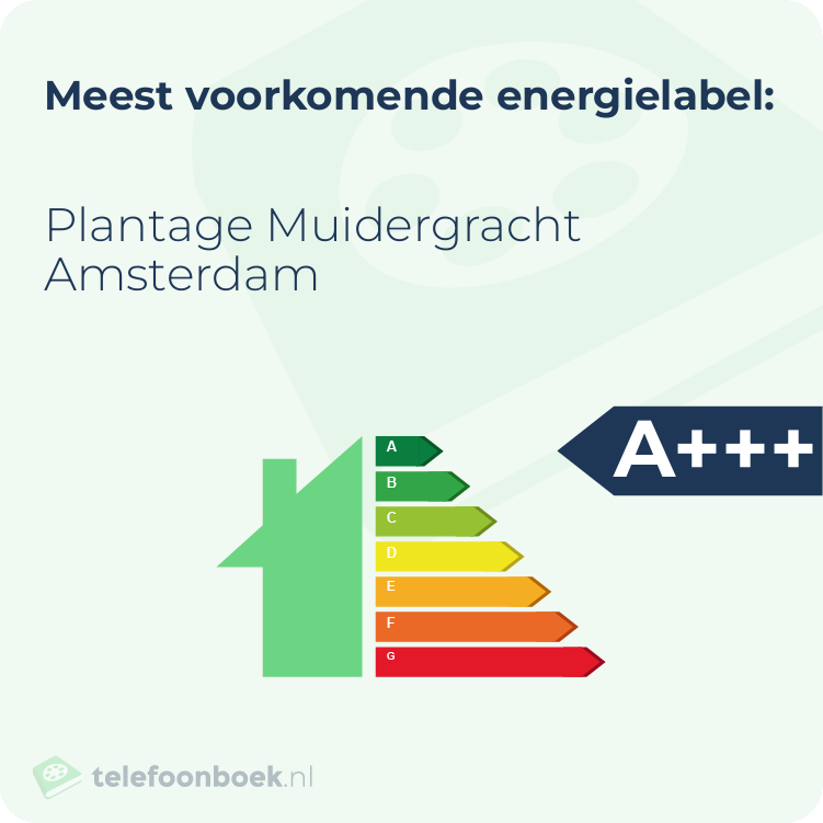Energielabel Plantage Muidergracht Amsterdam | Meest voorkomend