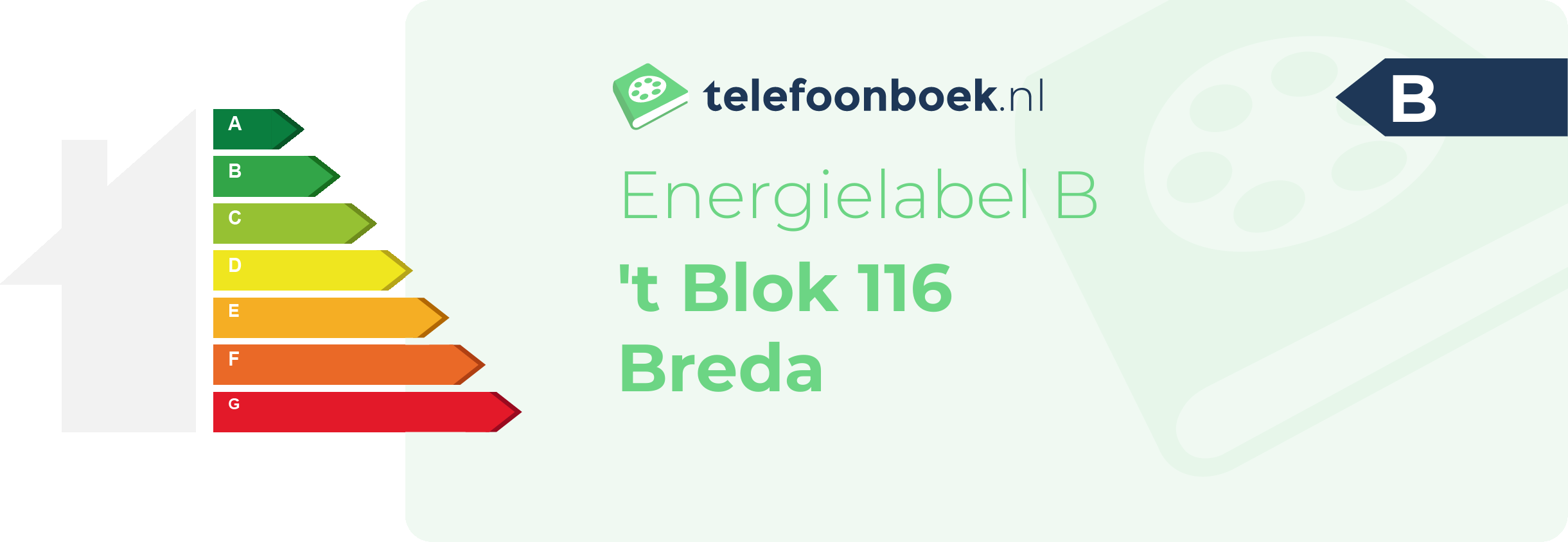 Energielabel 't Blok 116 Breda