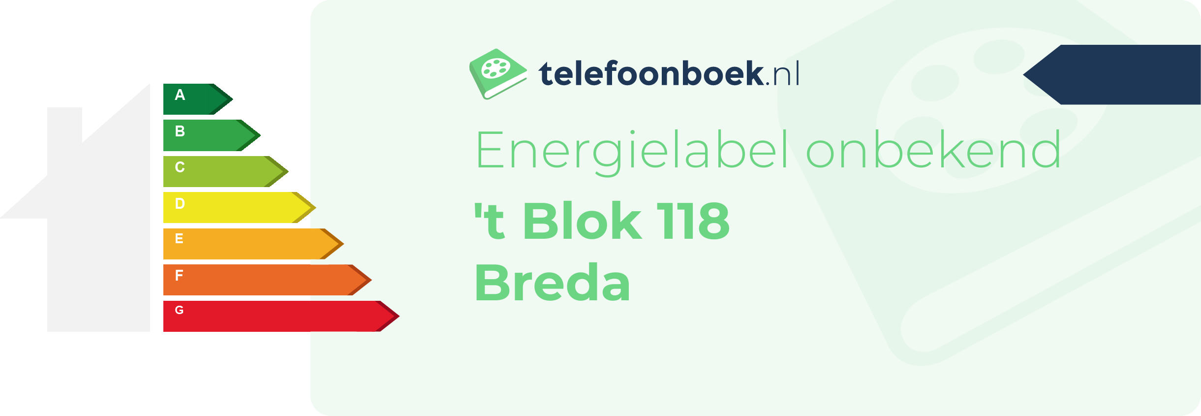 Energielabel 't Blok 118 Breda