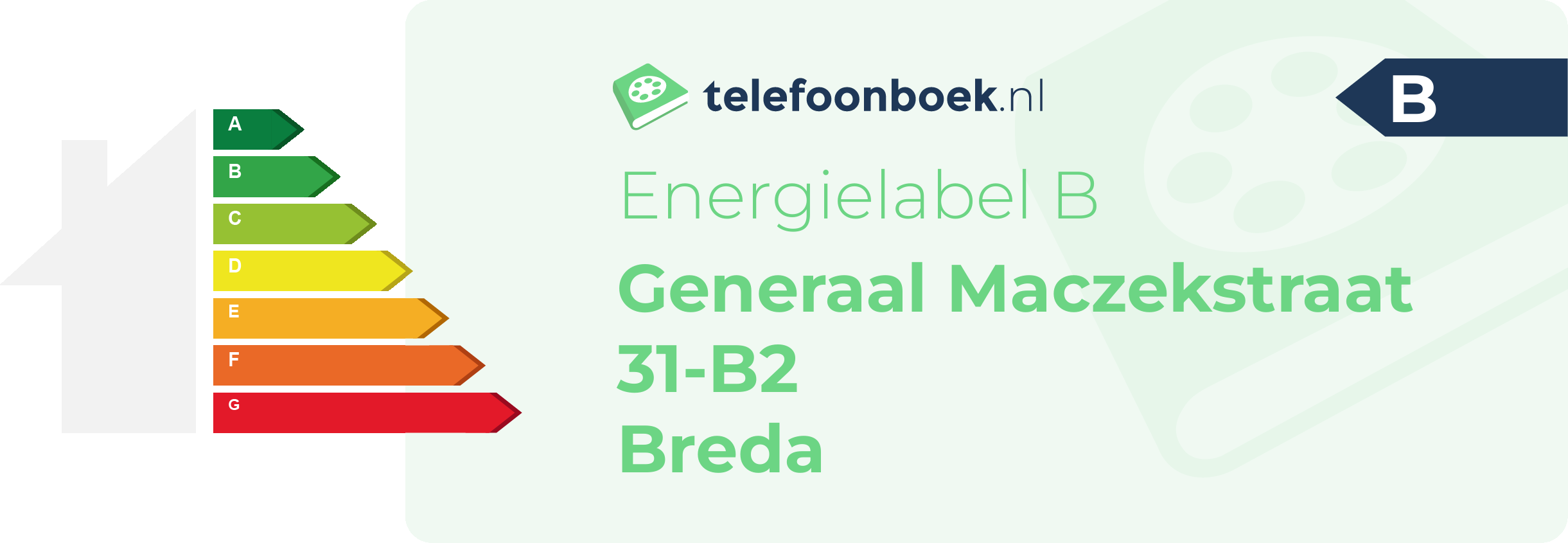 Energielabel Generaal Maczekstraat 31-B2 Breda