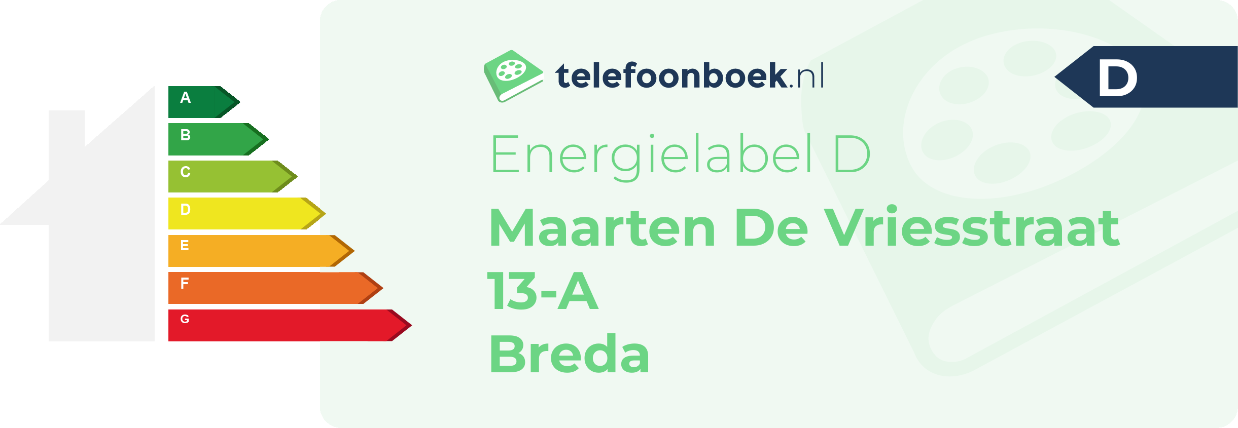 Energielabel Maarten De Vriesstraat 13-A Breda