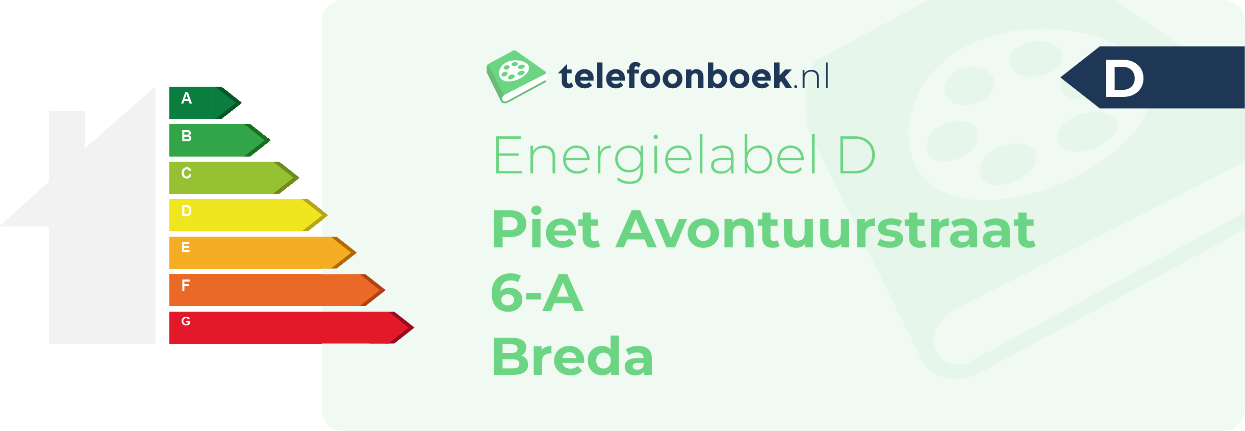 Energielabel Piet Avontuurstraat 6-A Breda