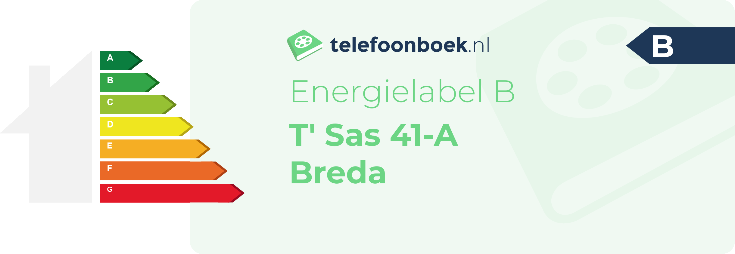 Energielabel T' Sas 41-A Breda