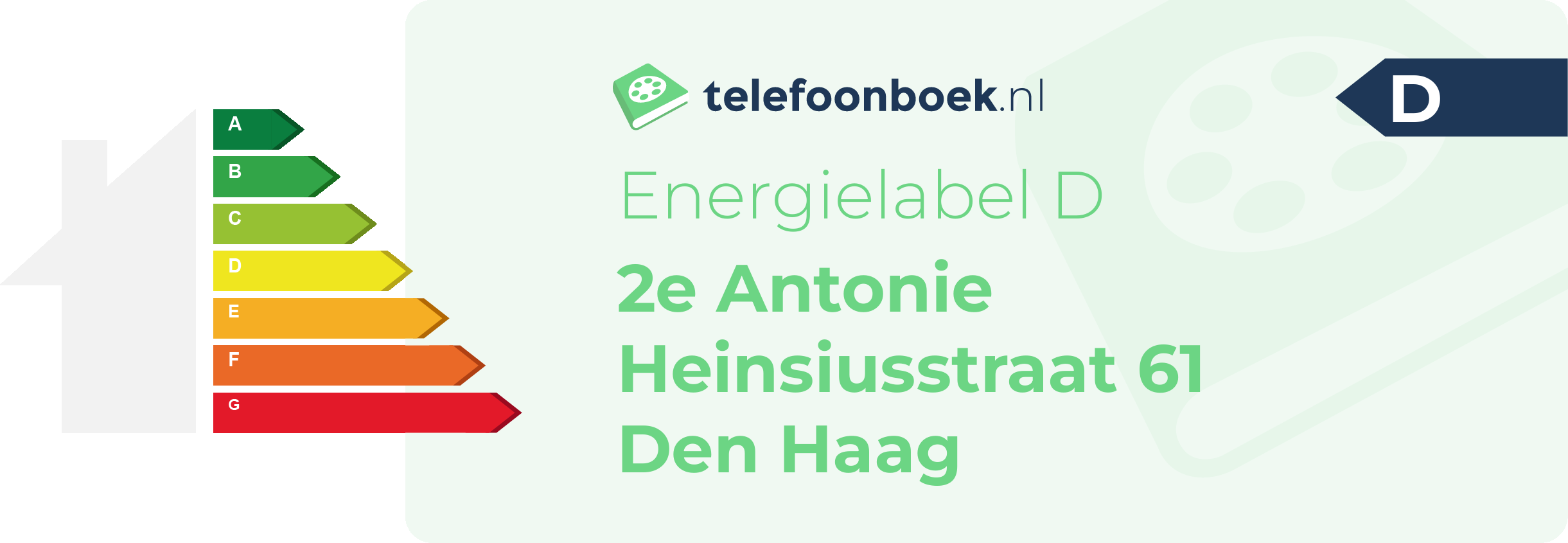 Energielabel 2e Antonie Heinsiusstraat 61 Den Haag