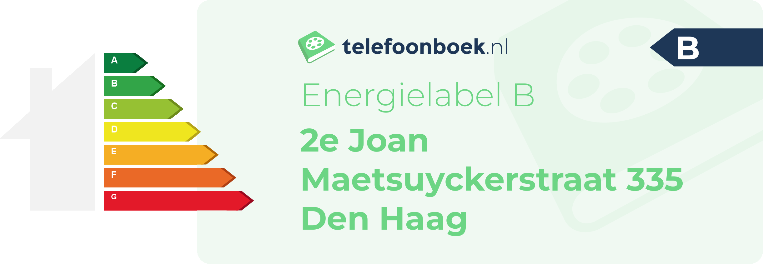 Energielabel 2e Joan Maetsuyckerstraat 335 Den Haag