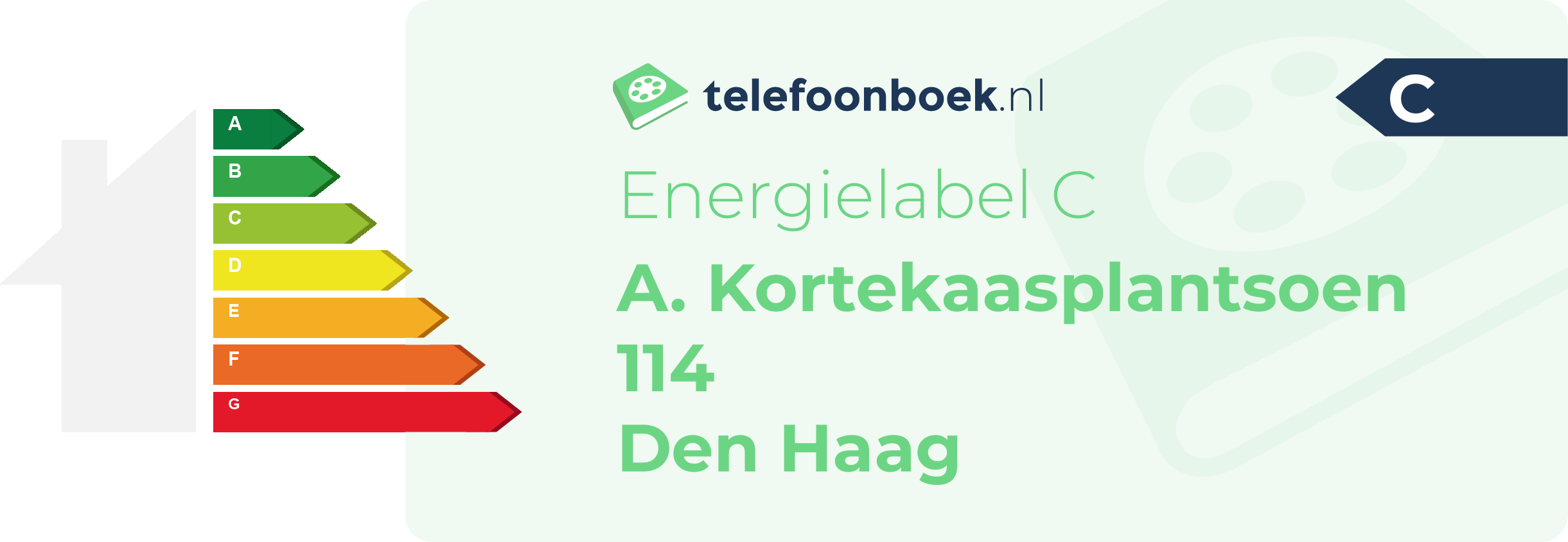 Energielabel A. Kortekaasplantsoen 114 Den Haag