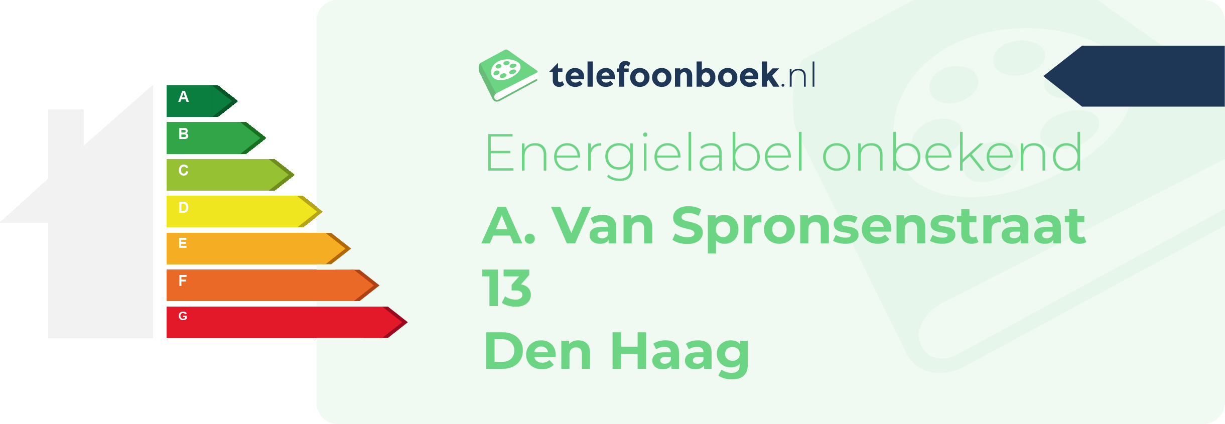 Energielabel A. Van Spronsenstraat 13 Den Haag