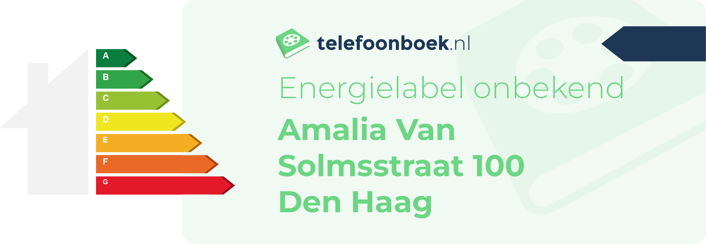 Energielabel Amalia Van Solmsstraat 100 Den Haag