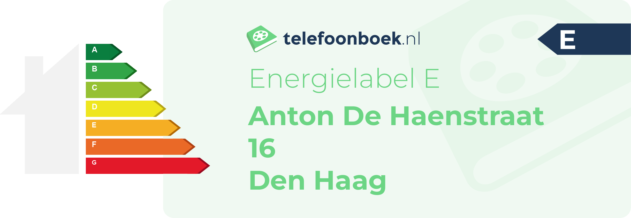 Energielabel Anton De Haenstraat 16 Den Haag
