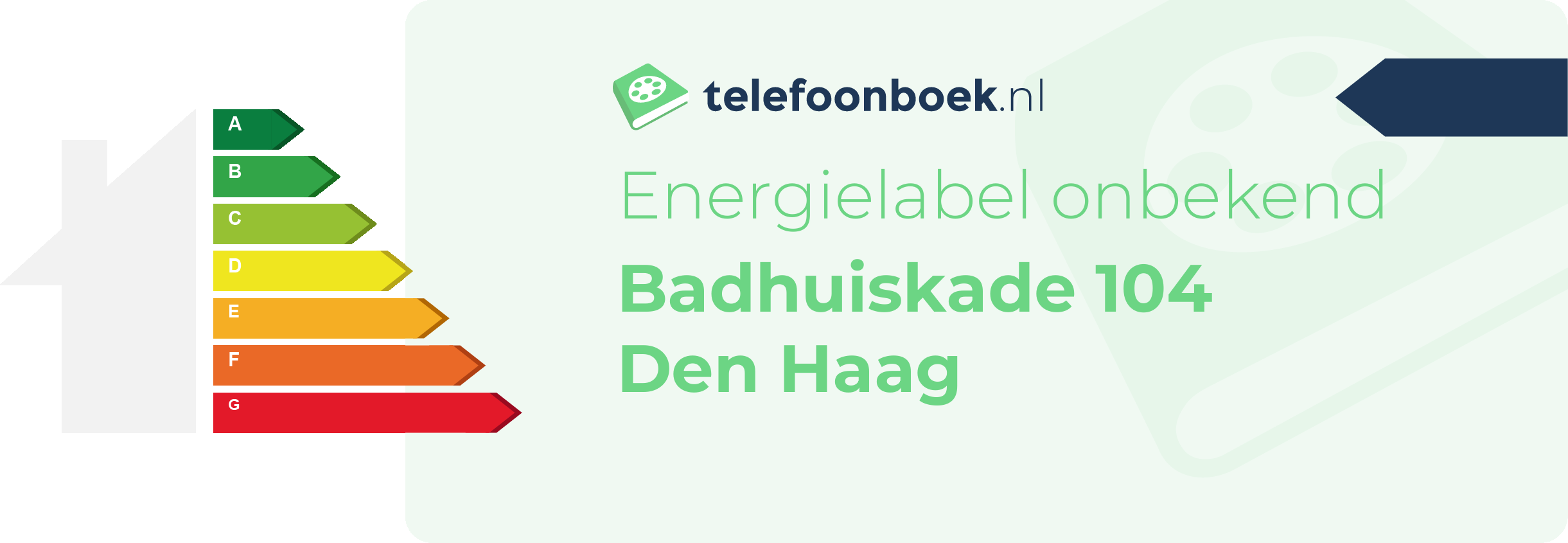 Energielabel Badhuiskade 104 Den Haag