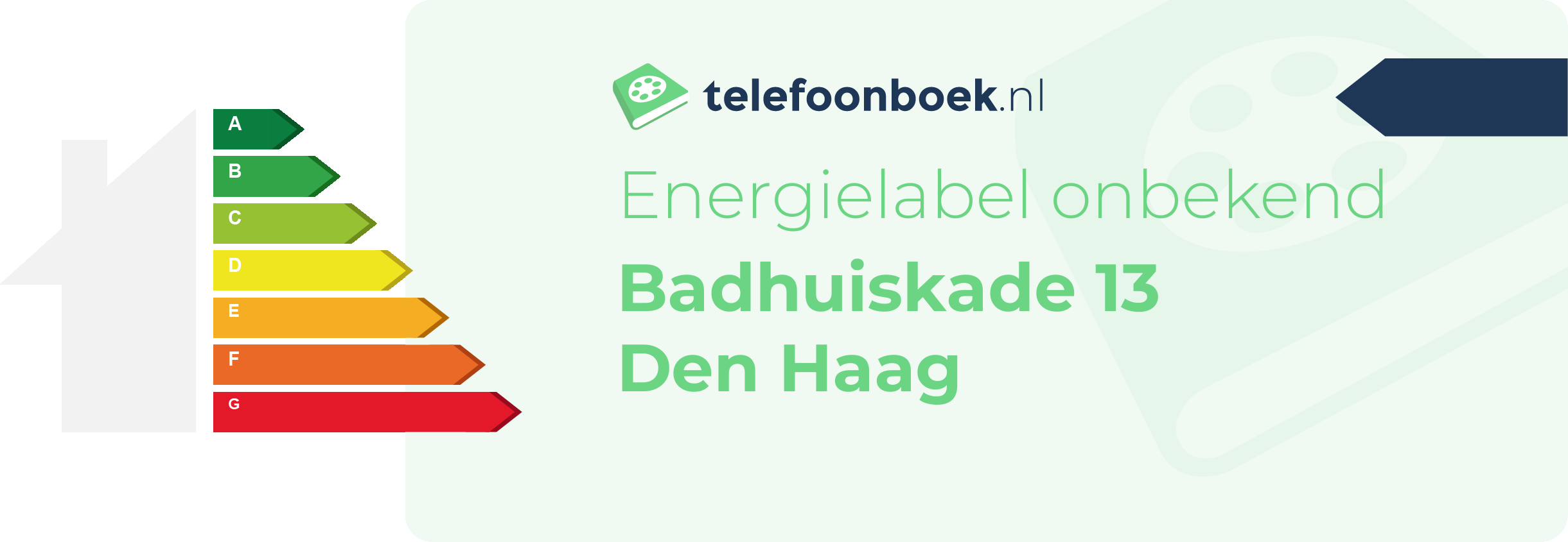 Energielabel Badhuiskade 13 Den Haag