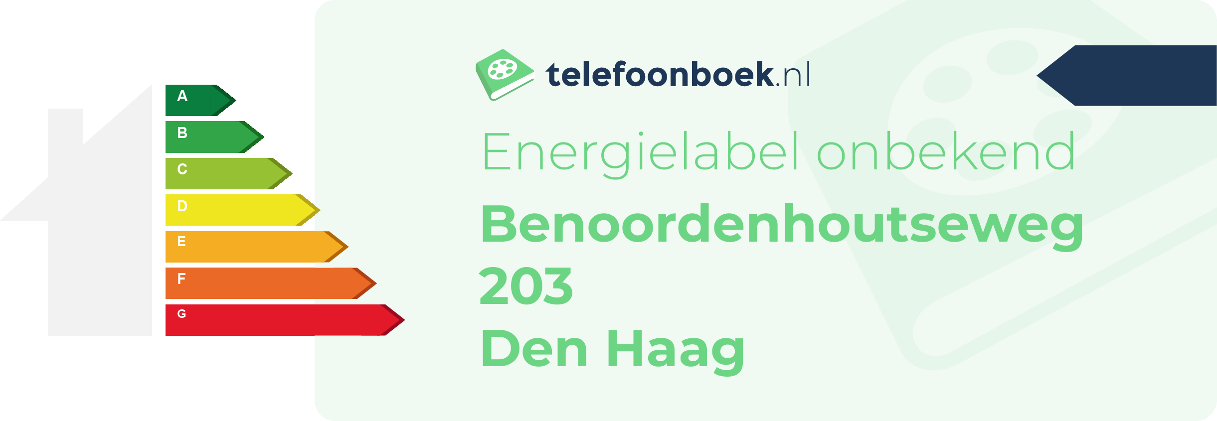 Energielabel Benoordenhoutseweg 203 Den Haag
