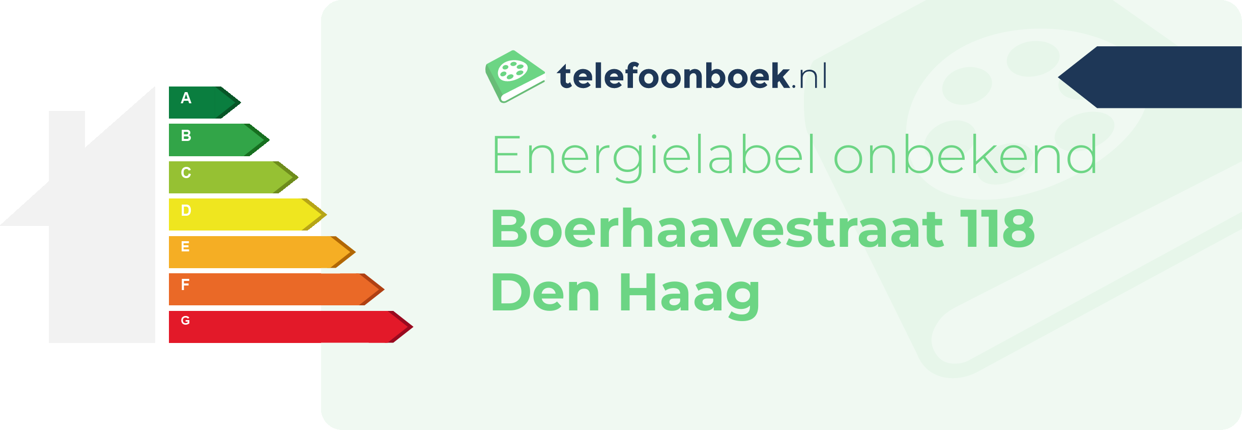 Energielabel Boerhaavestraat 118 Den Haag