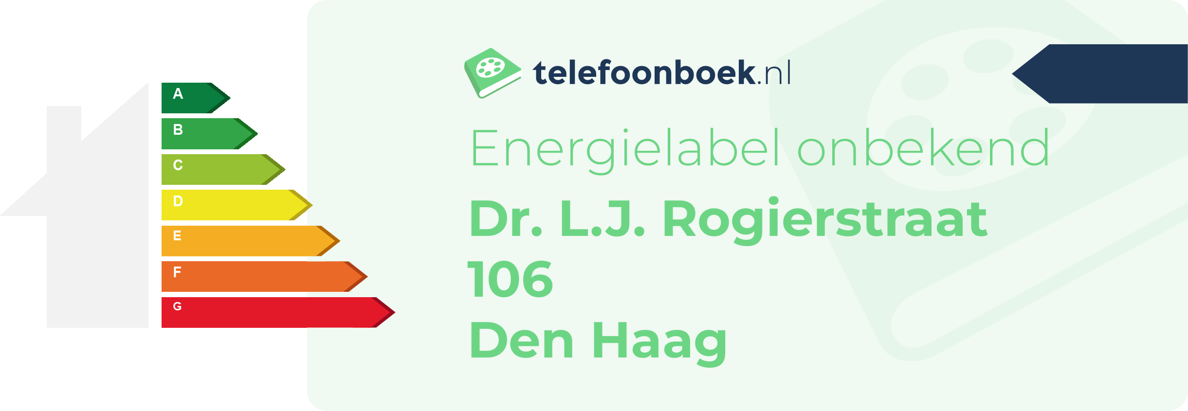 Energielabel Dr. L.J. Rogierstraat 106 Den Haag