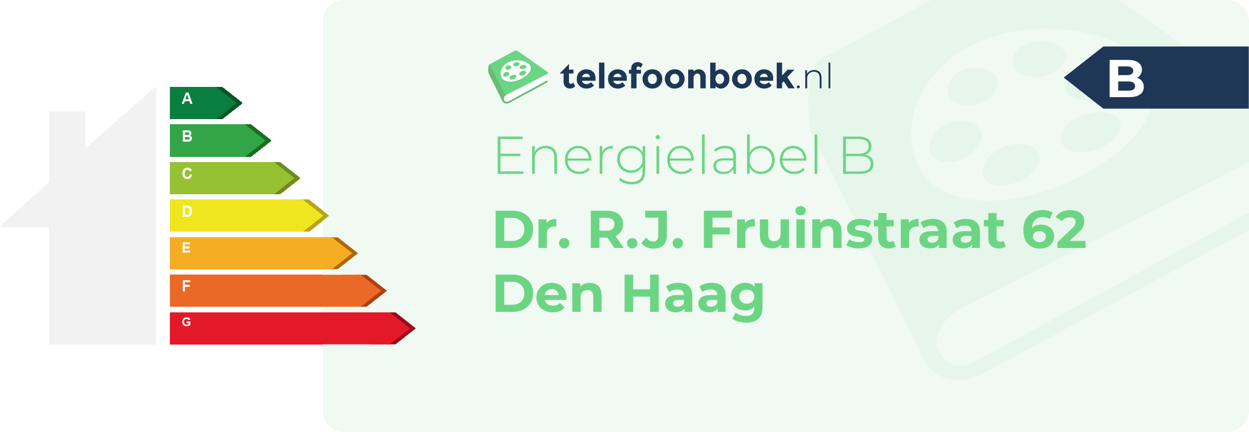 Energielabel Dr. R.J. Fruinstraat 62 Den Haag