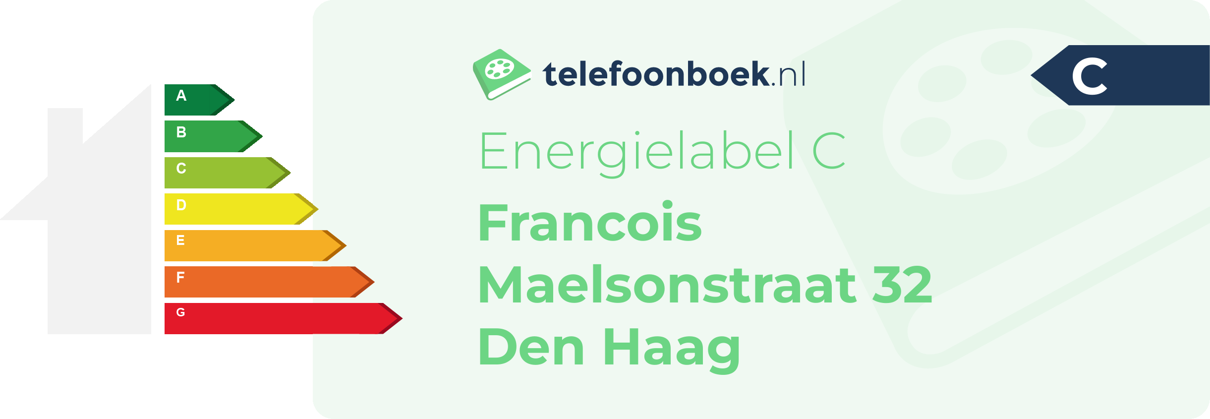Energielabel Francois Maelsonstraat 32 Den Haag