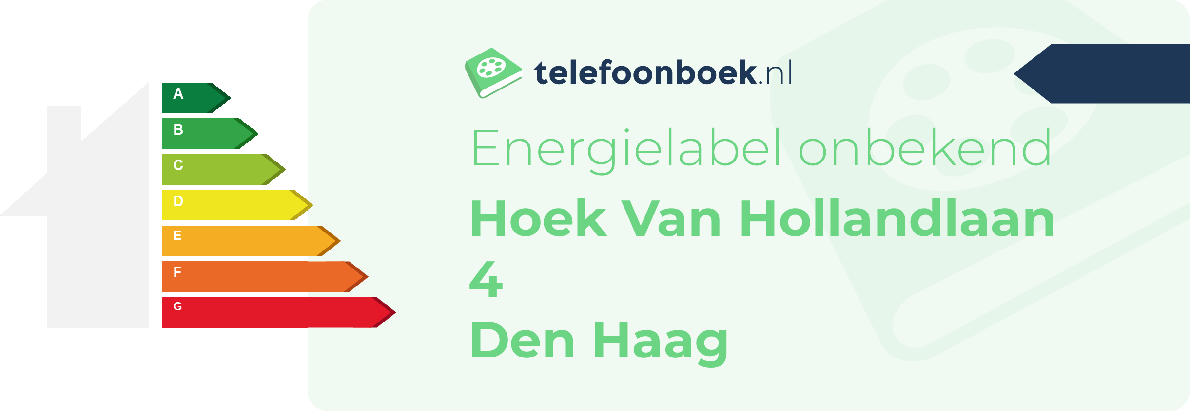 Energielabel Hoek Van Hollandlaan 4 Den Haag