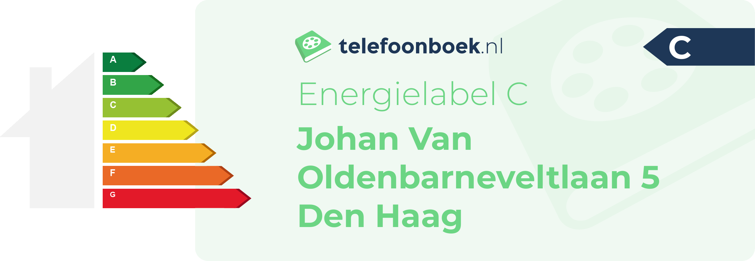Energielabel Johan Van Oldenbarneveltlaan 5 Den Haag