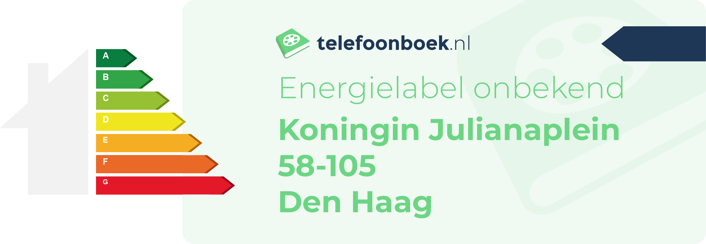 Energielabel Koningin Julianaplein 58-105 Den Haag