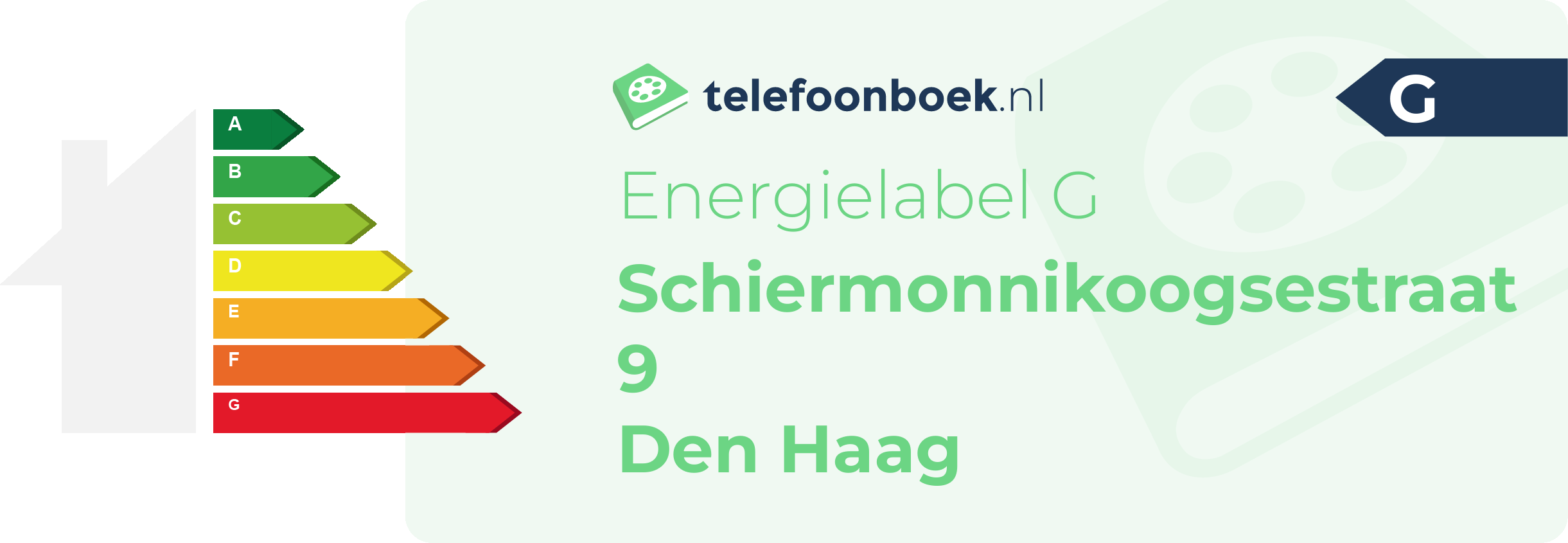 Energielabel Schiermonnikoogsestraat 9 Den Haag