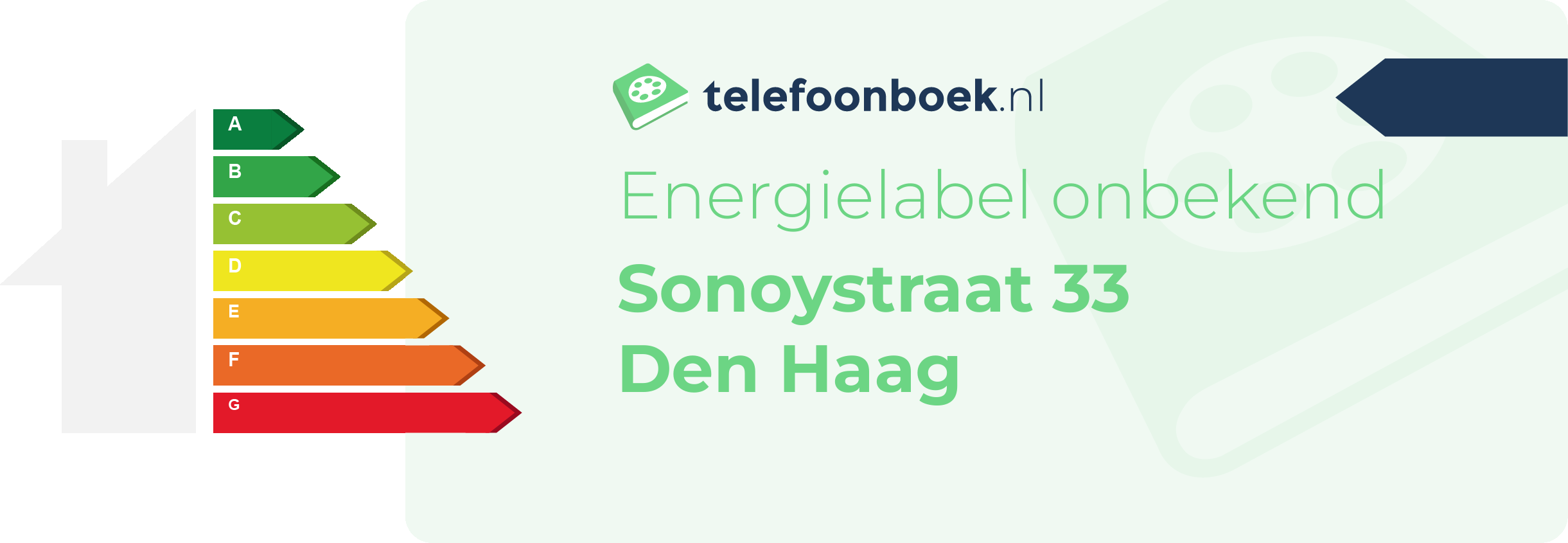 Energielabel Sonoystraat 33 Den Haag