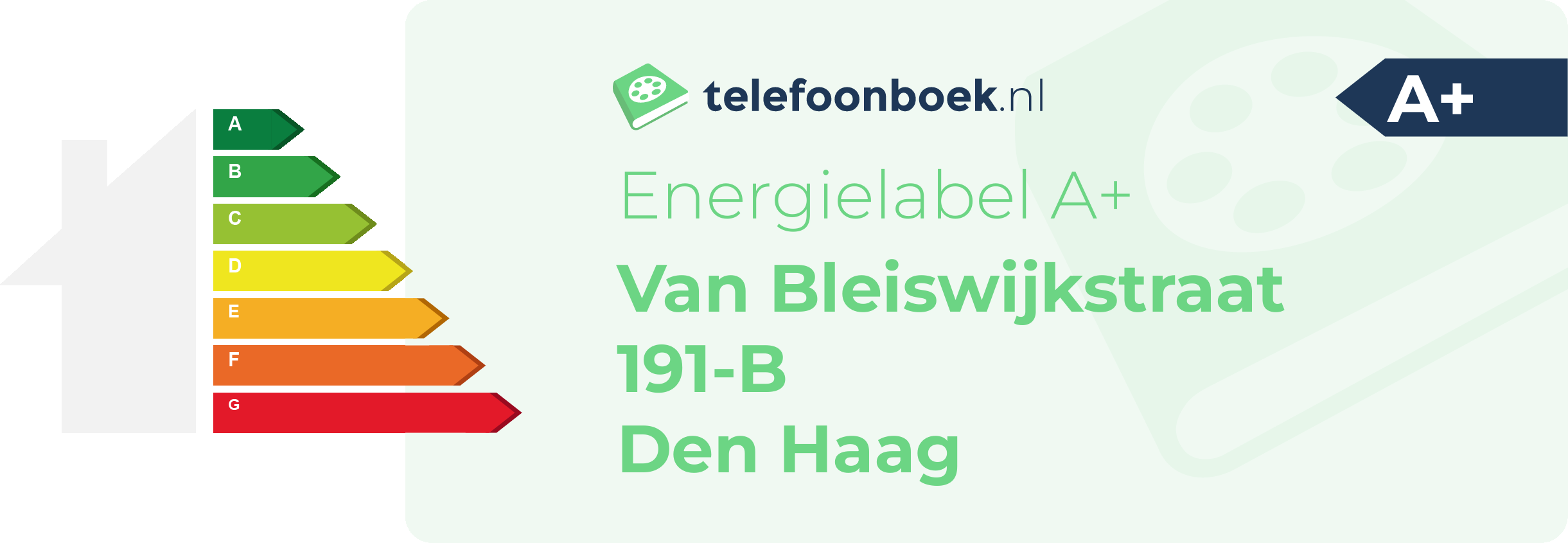 Energielabel Van Bleiswijkstraat 191-B Den Haag