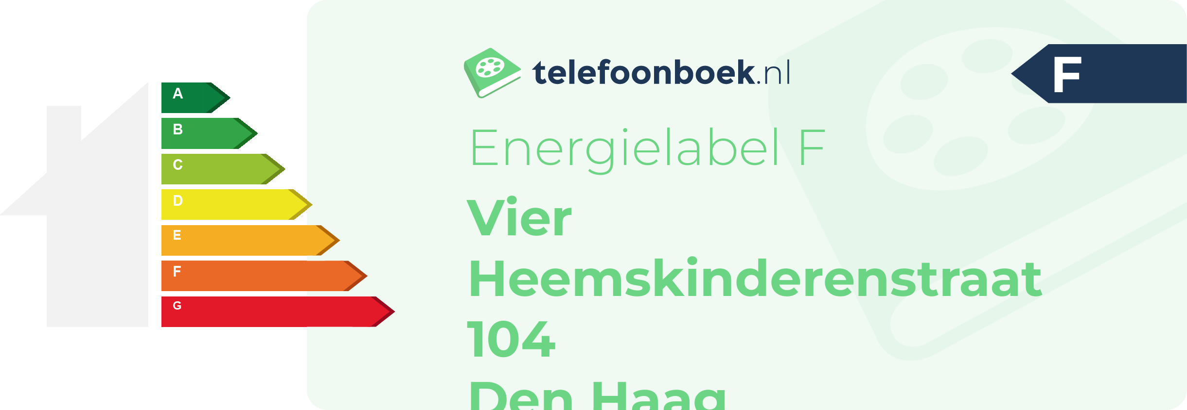 Energielabel Vier Heemskinderenstraat 104 Den Haag