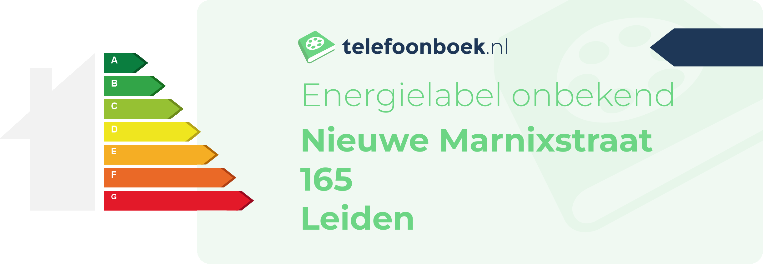 Energielabel Nieuwe Marnixstraat 165 Leiden