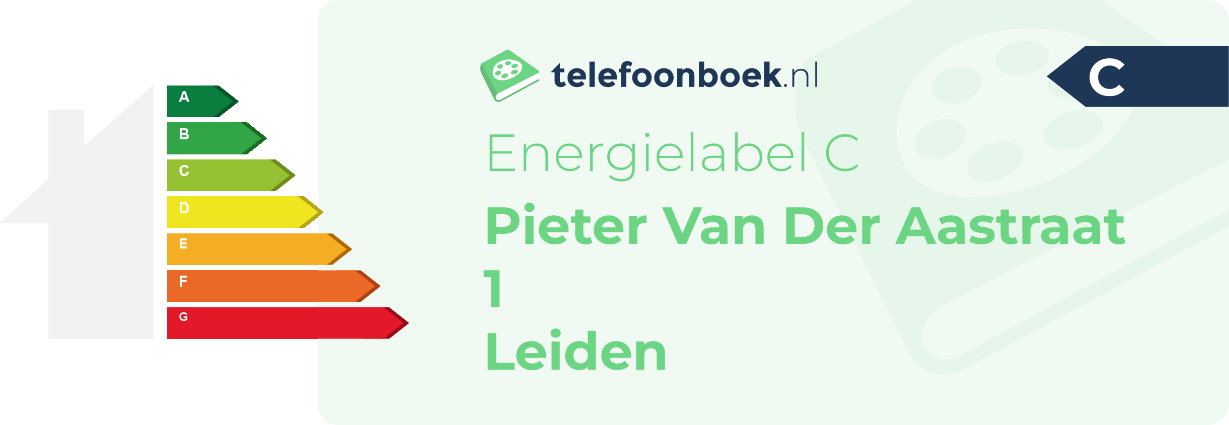 Energielabel Pieter Van Der Aastraat 1 Leiden
