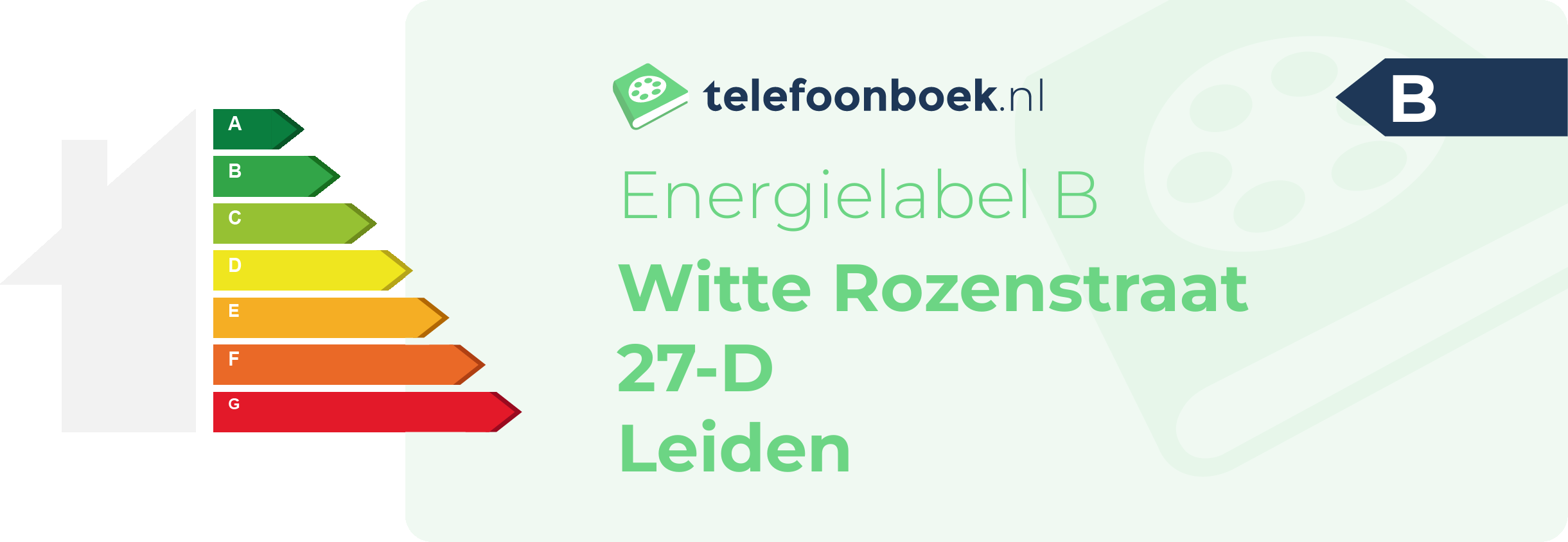 Energielabel Witte Rozenstraat 27-D Leiden