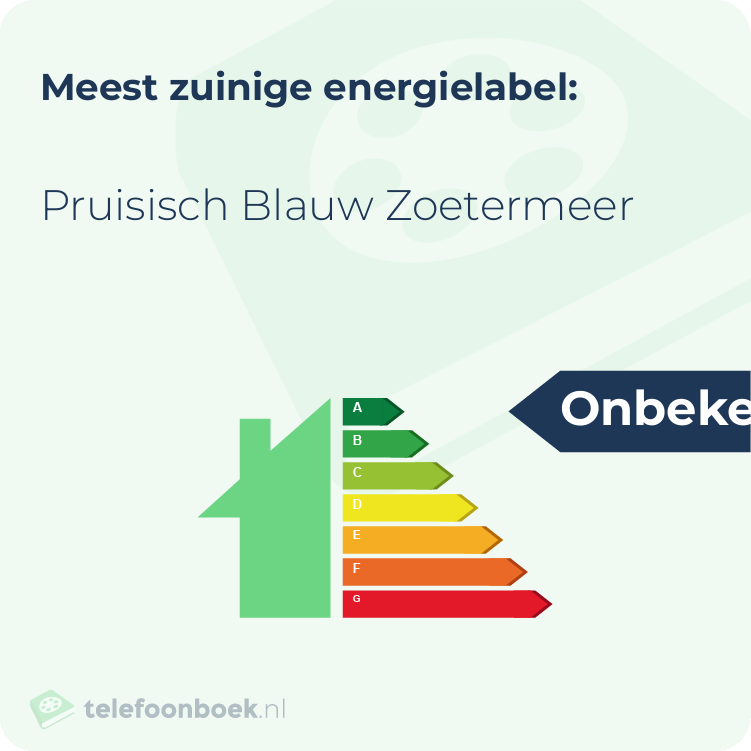 Energielabel Pruisisch Blauw Zoetermeer | Meest zuinig