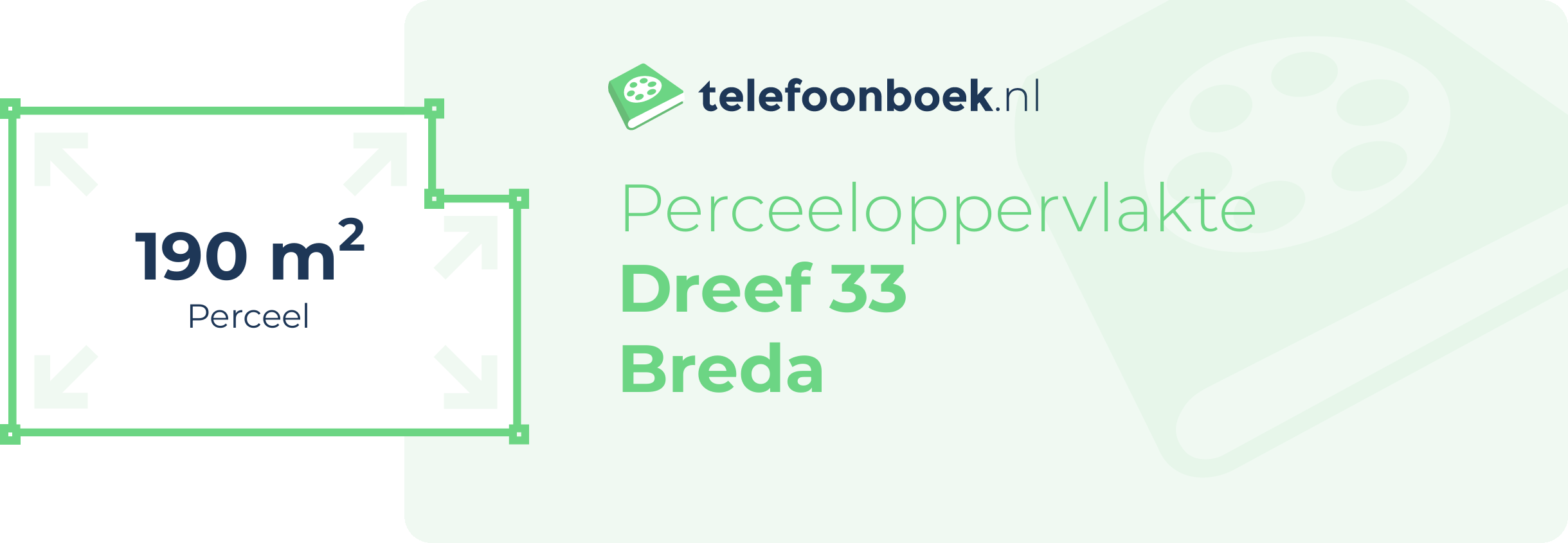 Perceeloppervlakte Dreef 33 Breda