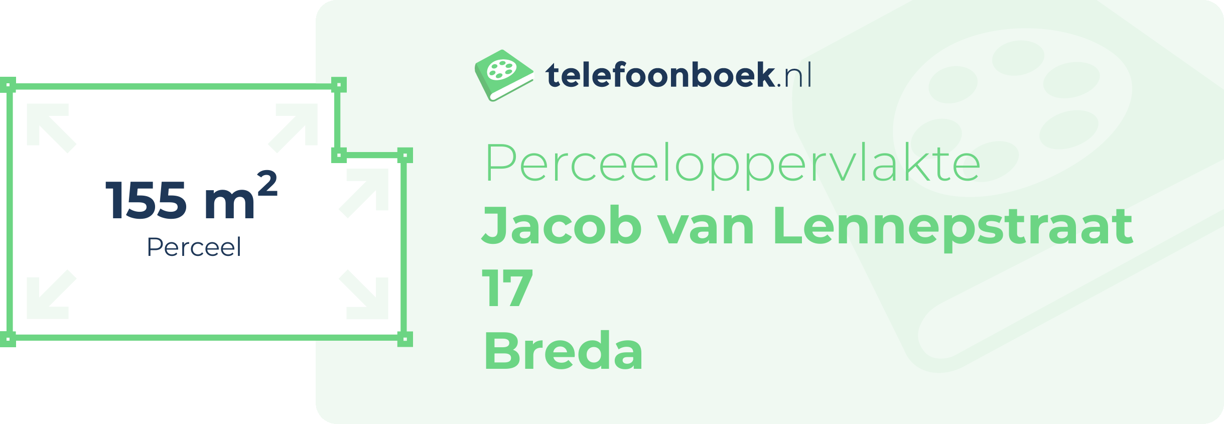 Perceeloppervlakte Jacob Van Lennepstraat 17 Breda