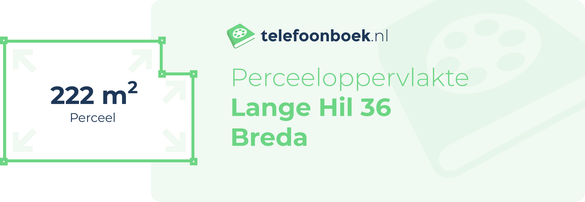 Perceeloppervlakte Lange Hil 36 Breda