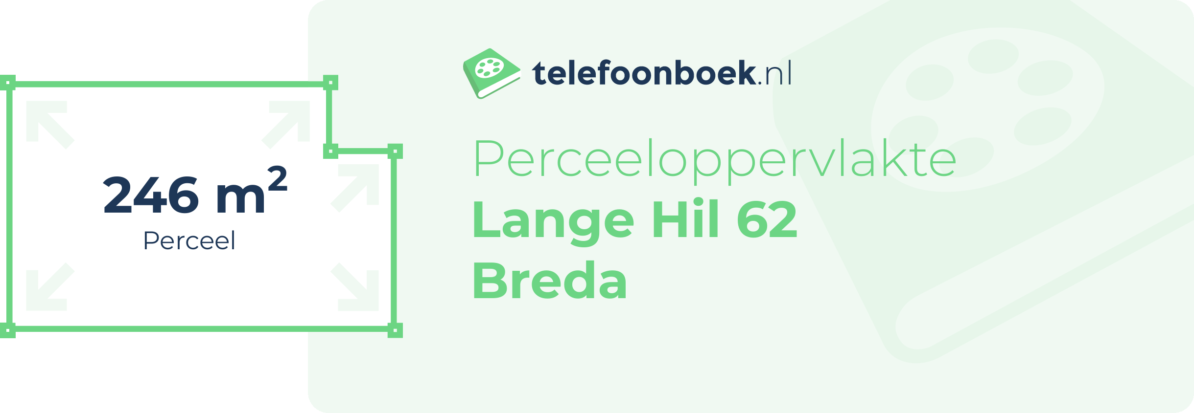 Perceeloppervlakte Lange Hil 62 Breda