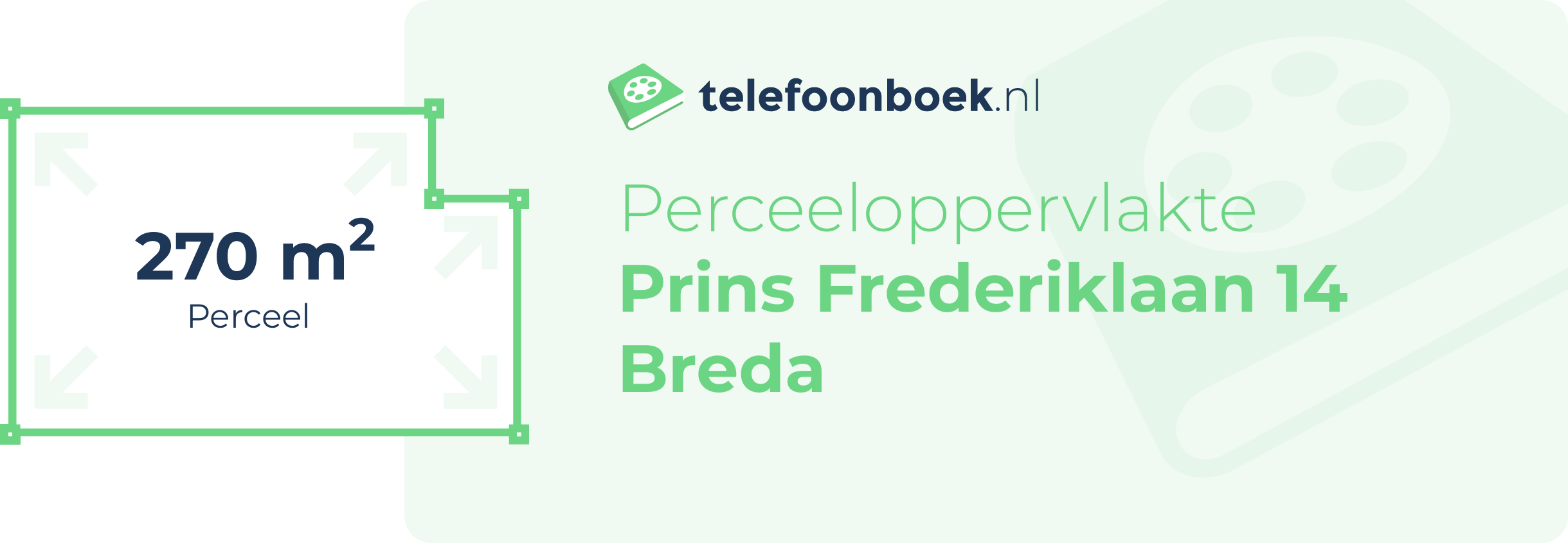 Perceeloppervlakte Prins Frederiklaan 14 Breda