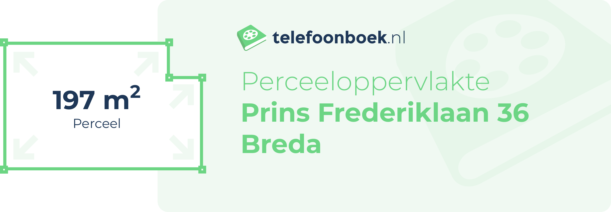 Perceeloppervlakte Prins Frederiklaan 36 Breda