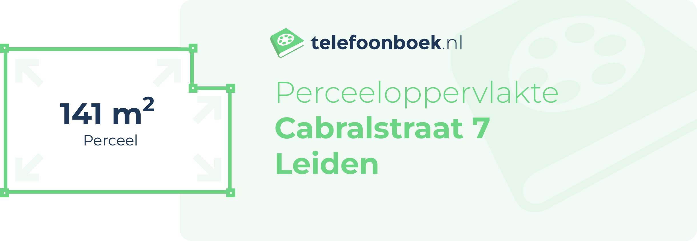 Perceeloppervlakte Cabralstraat 7 Leiden