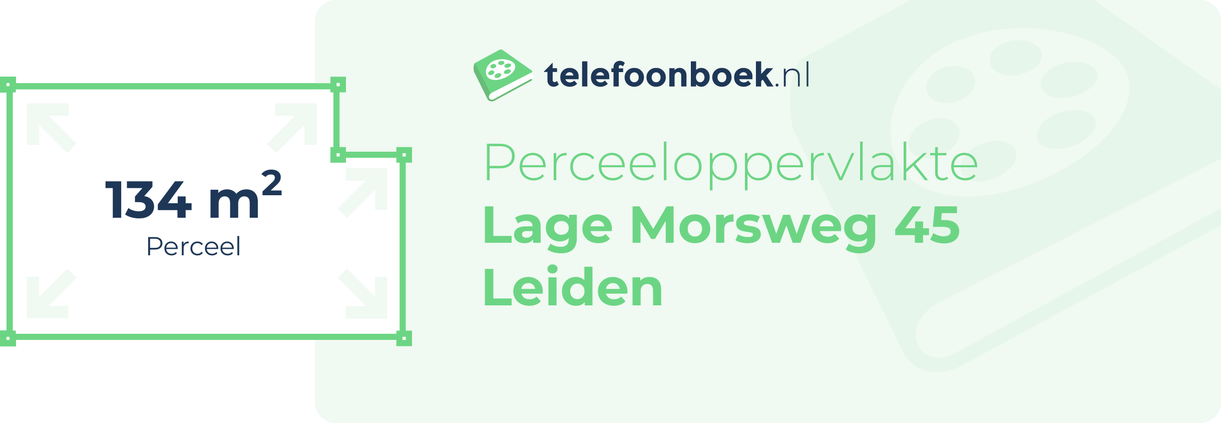Perceeloppervlakte Lage Morsweg 45 Leiden
