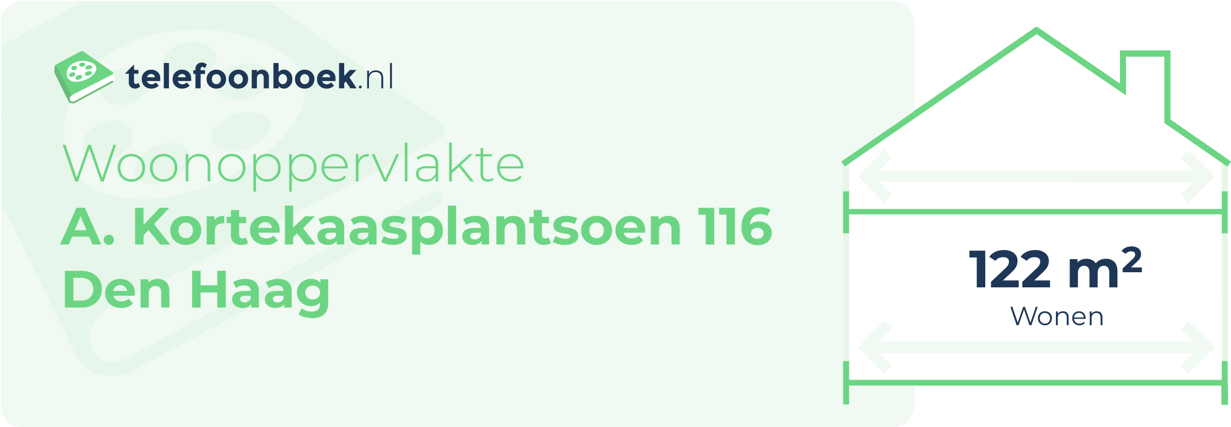 Woonoppervlakte A. Kortekaasplantsoen 116 Den Haag