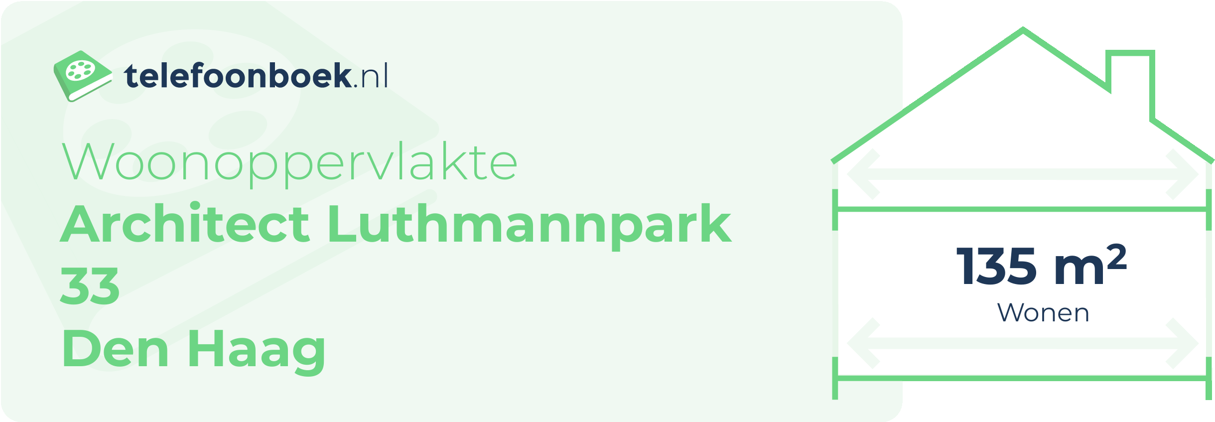 Woonoppervlakte Architect Luthmannpark 33 Den Haag