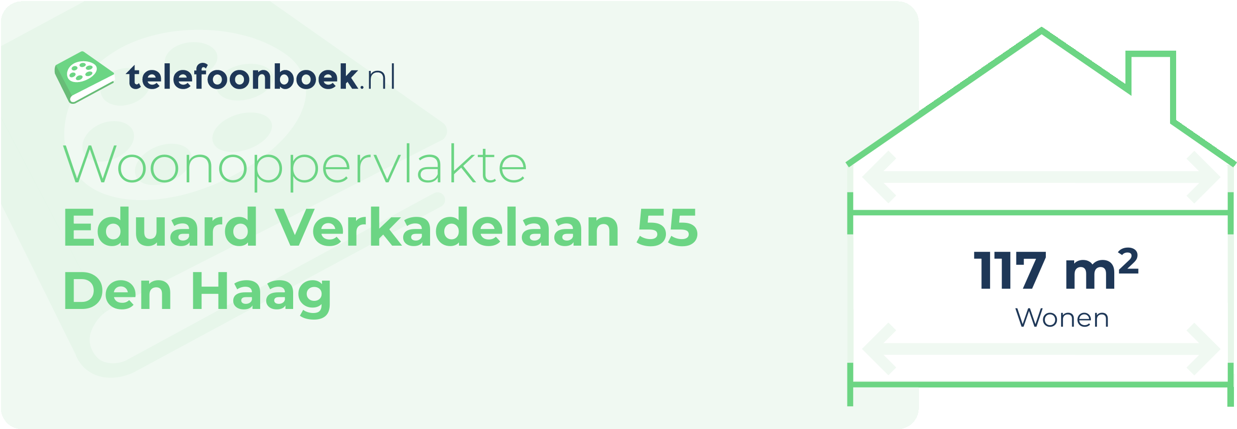 Woonoppervlakte Eduard Verkadelaan 55 Den Haag