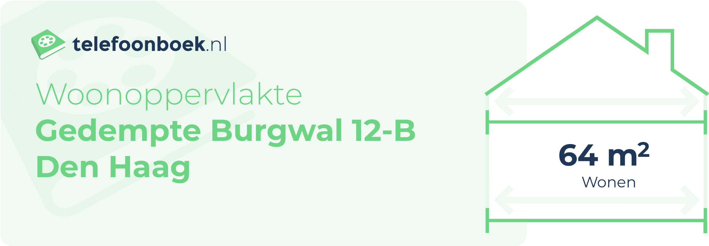 Woonoppervlakte Gedempte Burgwal 12-B Den Haag