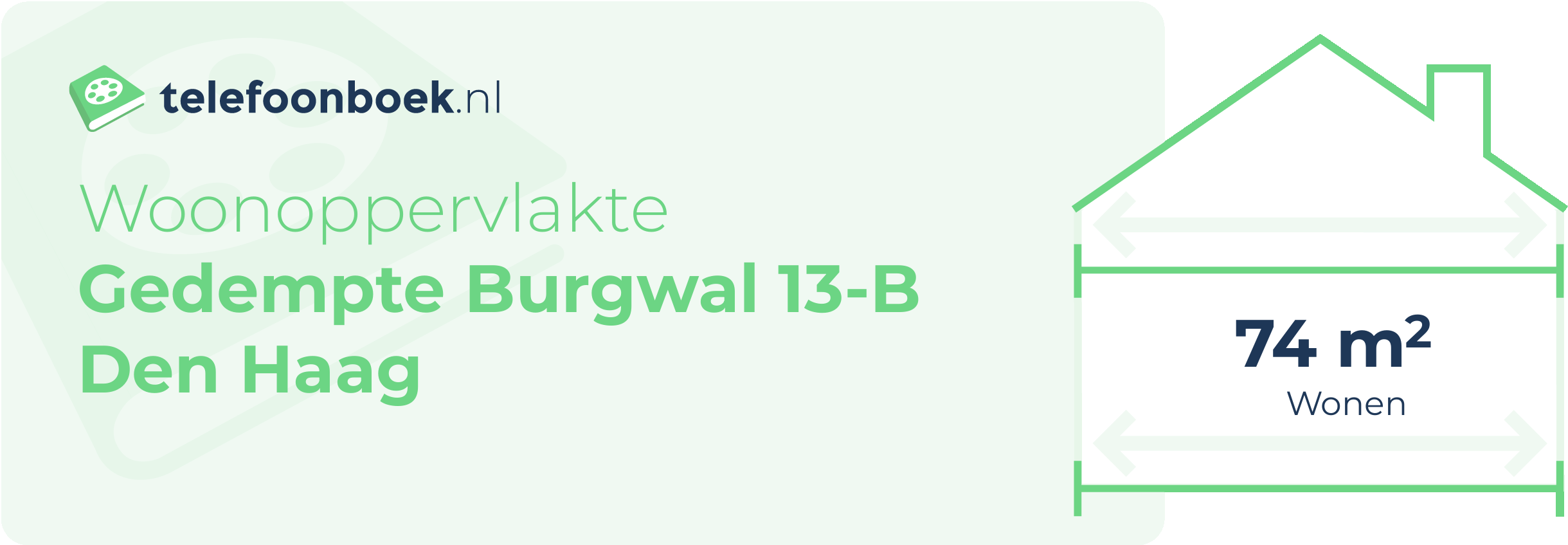 Woonoppervlakte Gedempte Burgwal 13-B Den Haag