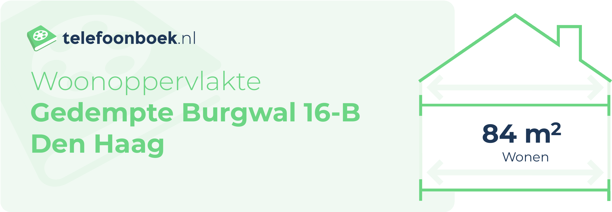 Woonoppervlakte Gedempte Burgwal 16-B Den Haag