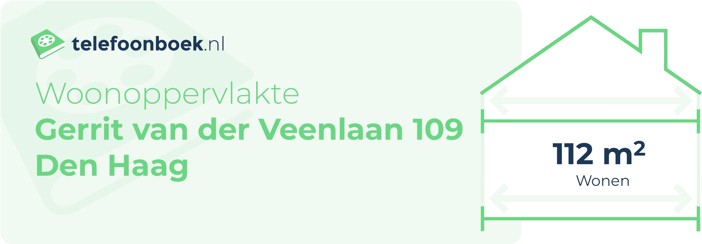 Woonoppervlakte Gerrit Van Der Veenlaan 109 Den Haag