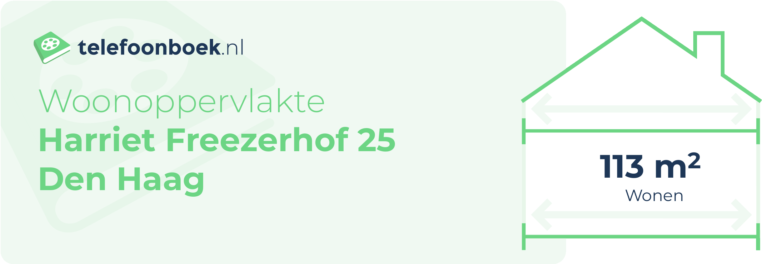 Woonoppervlakte Harriet Freezerhof 25 Den Haag