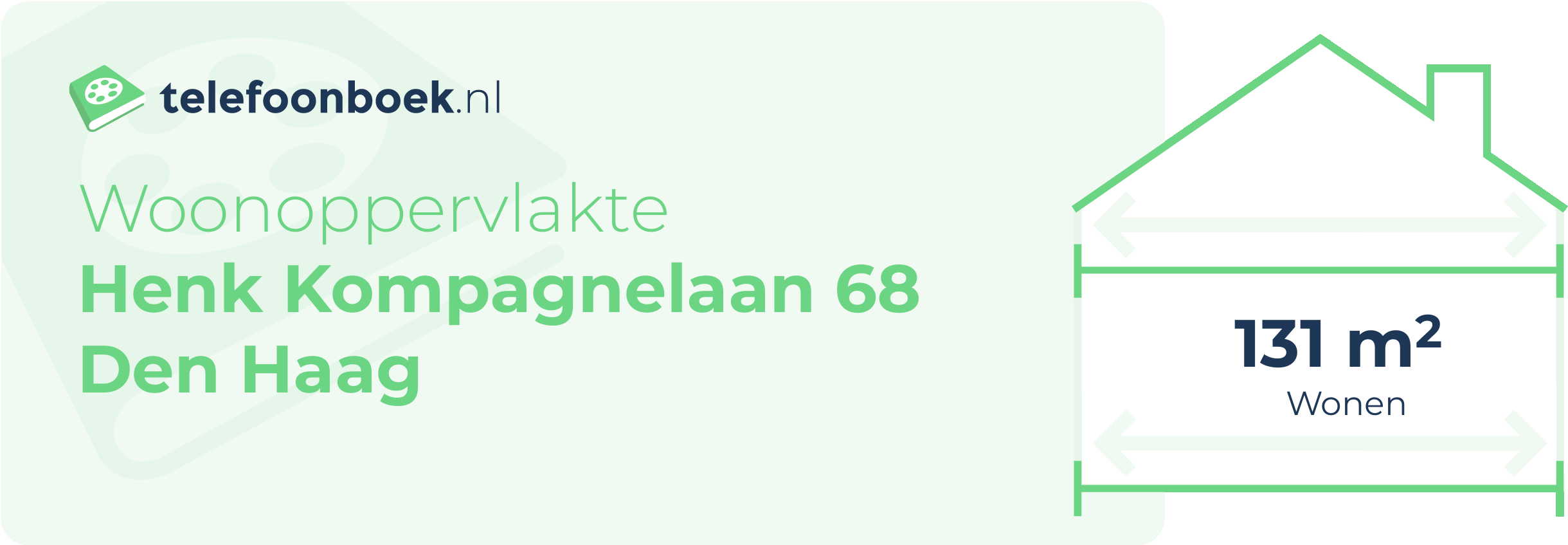 Woonoppervlakte Henk Kompagnelaan 68 Den Haag