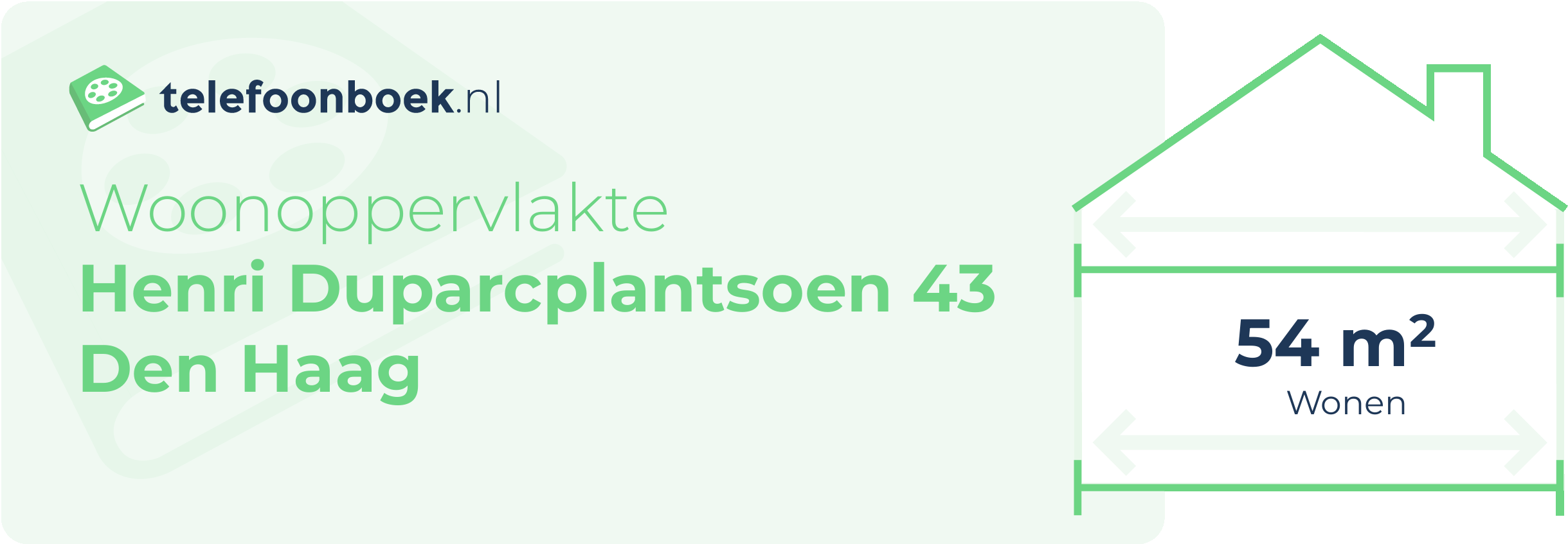 Woonoppervlakte Henri Duparcplantsoen 43 Den Haag