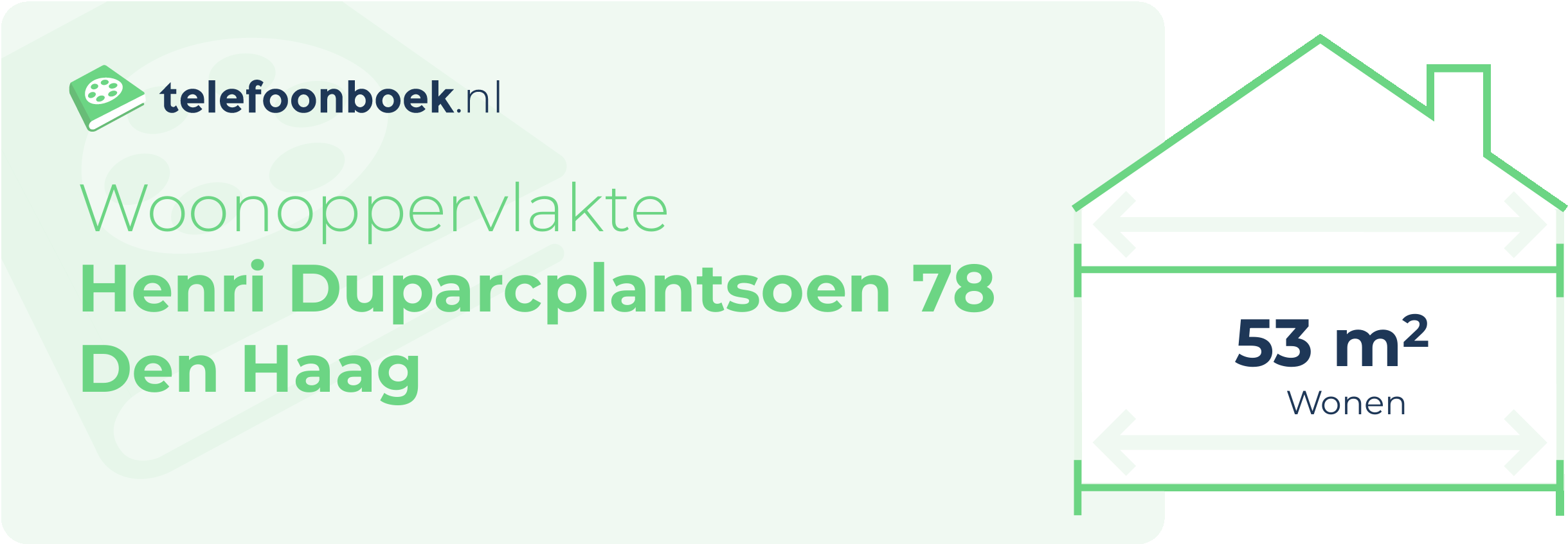 Woonoppervlakte Henri Duparcplantsoen 78 Den Haag